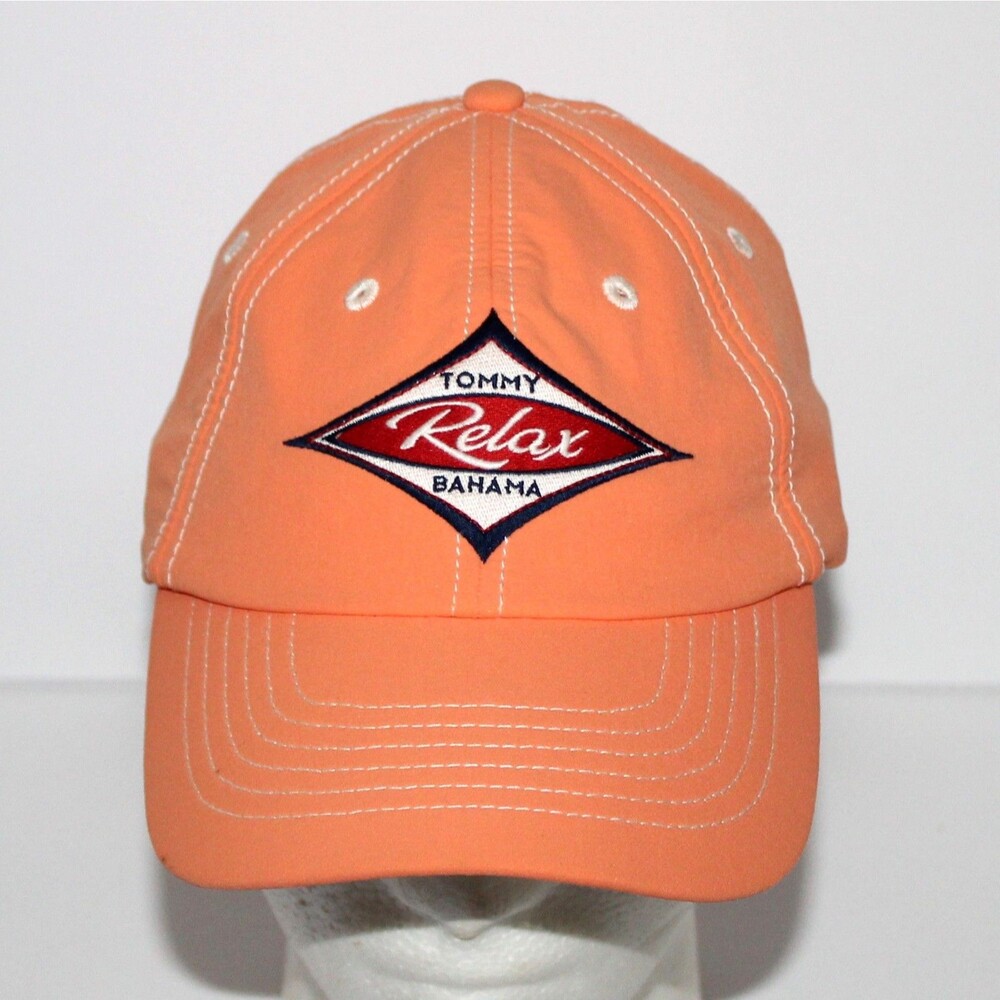 Tommy Bahama Hat cap Relax orange salmon fitted marlin logo cocktail